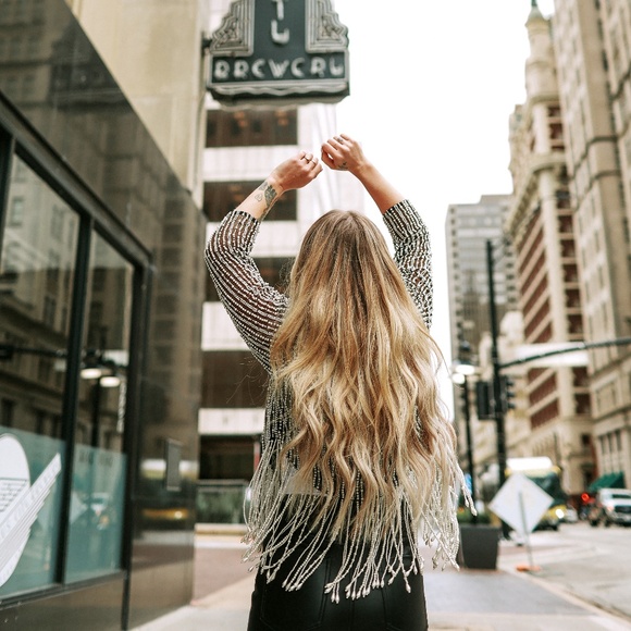 NASTY GAL PEARL JACKET (NWT) SIZE 10 - Picture 2 of 6